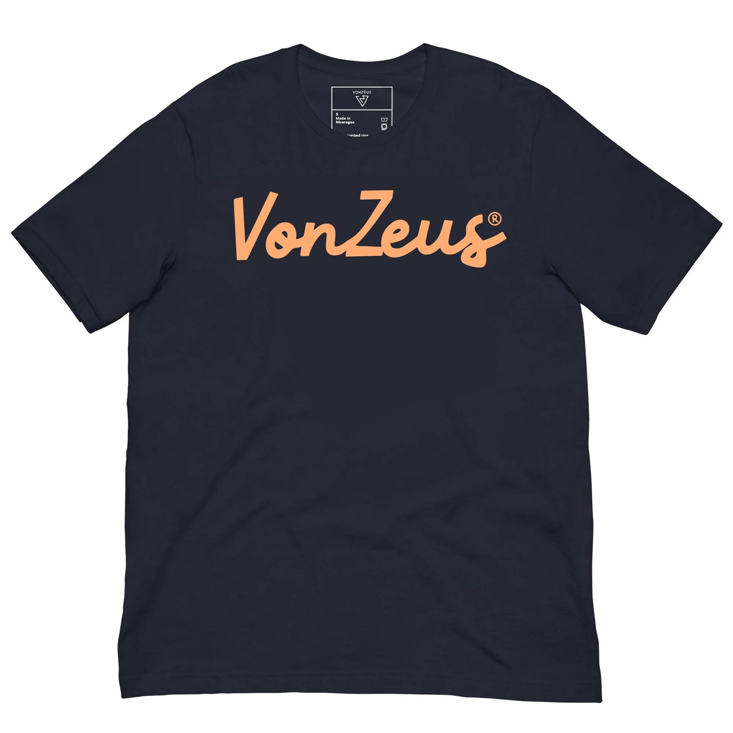 VonZeus Script Tee in Dark Blue