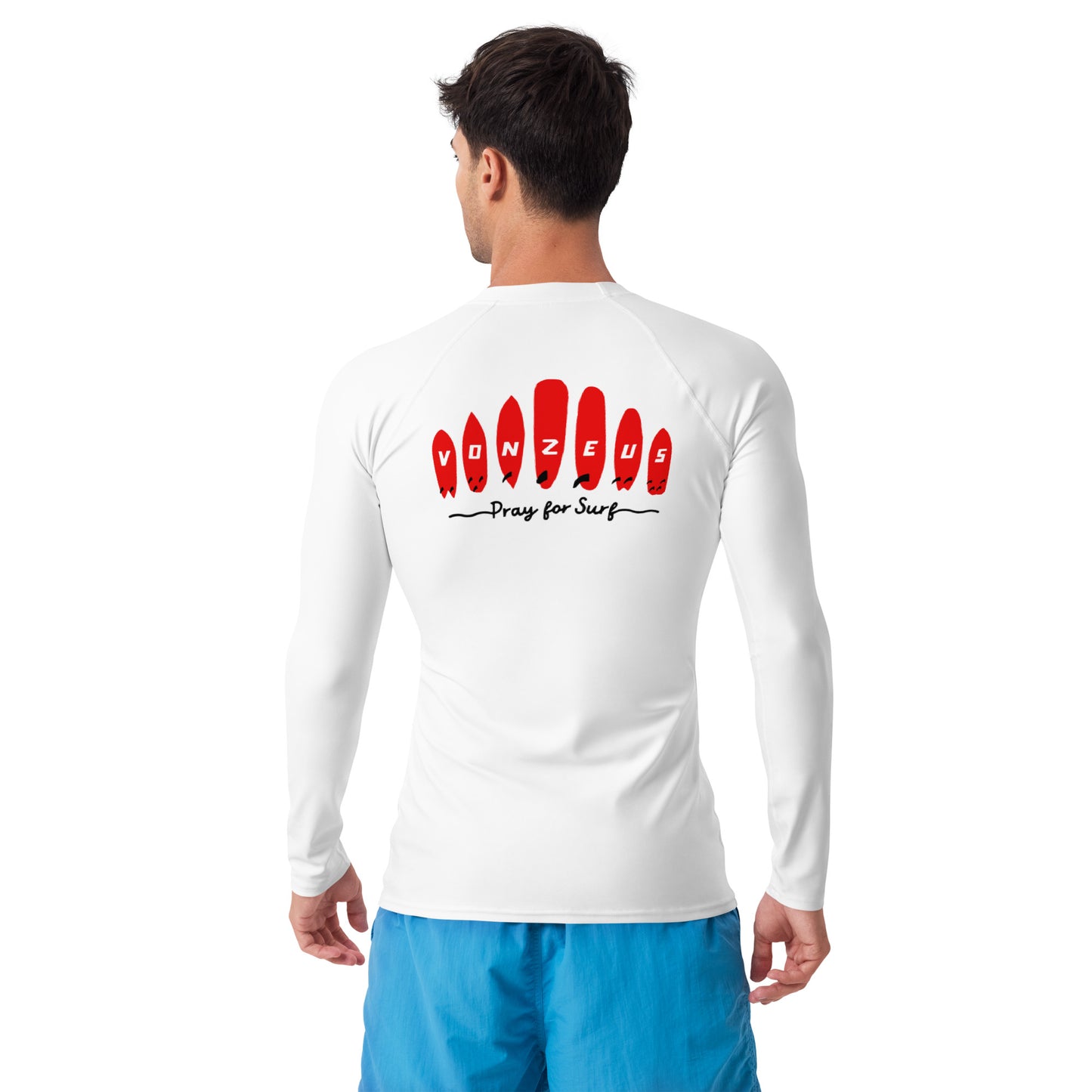 VonZeus Men's Surf Rash Vest