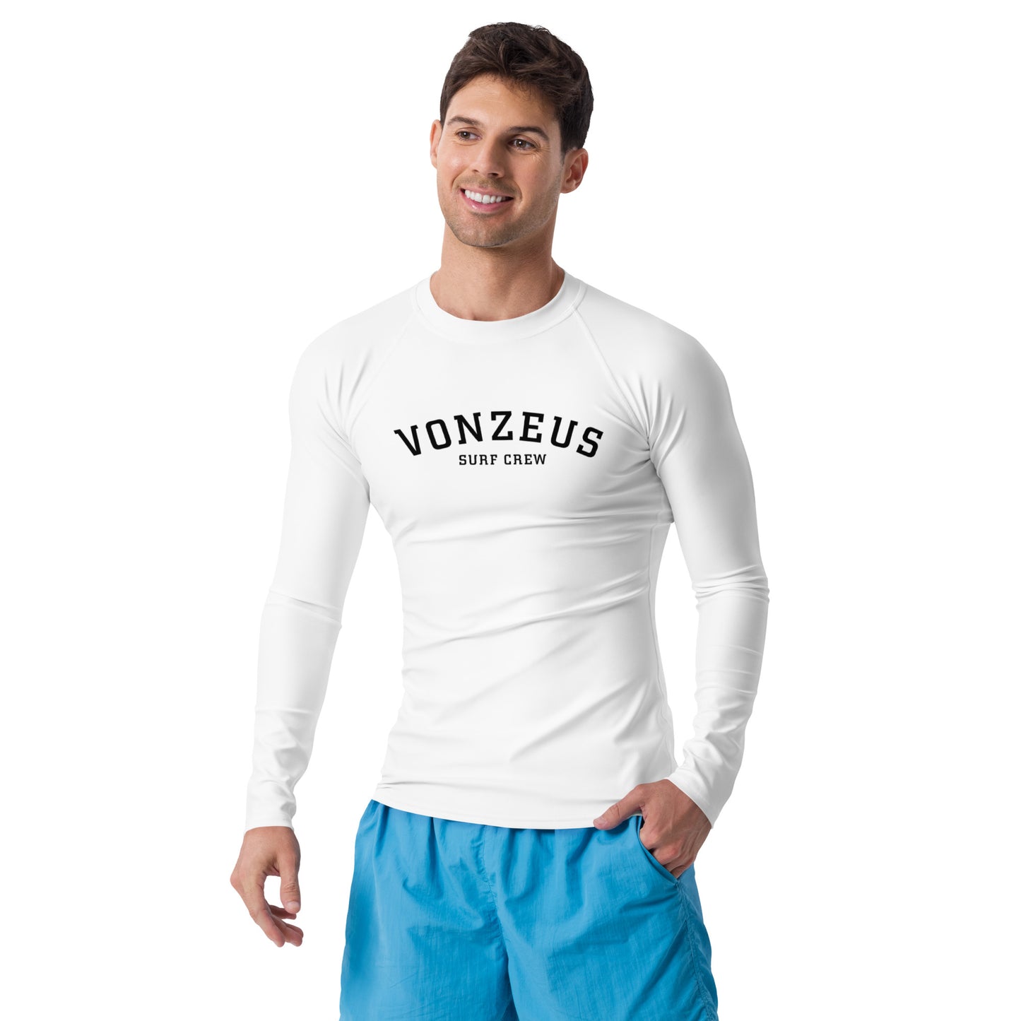 VonZeus Men's Surf Rash Vest