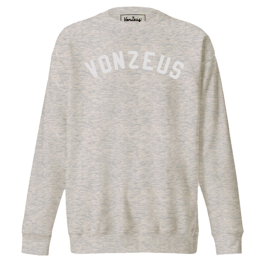 VonZeus light grey  - White embroidery