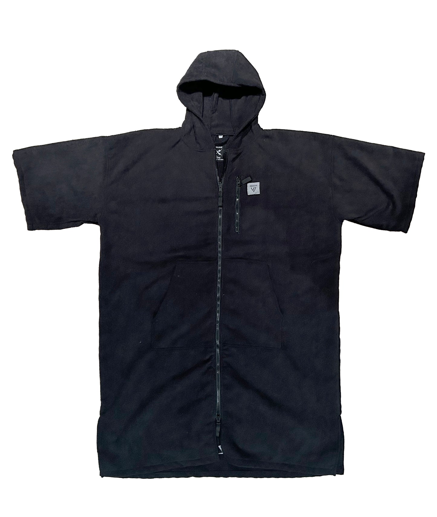 X-ROBE INNER - JET BLACK TOWEL PONCHO